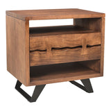 Moes Home Madagascar Nightstand in Brown