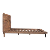 Moes Home Madagascar Platform Bed Queen in Brown