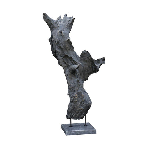 Moes Home May Teak Sculpture Weathered Grey