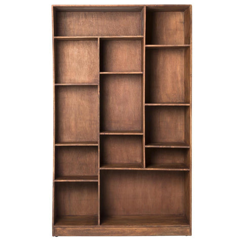 Moes Home Niagara Cube Bookcase Light Brown Right