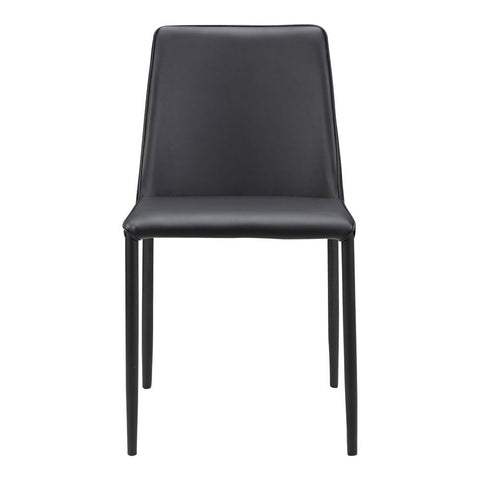 Moes Home Nora Pu Dining Chair Black-Set Of Two