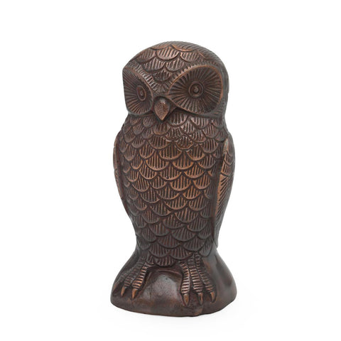 Moes Home Oliver Owl Statue in Bronze