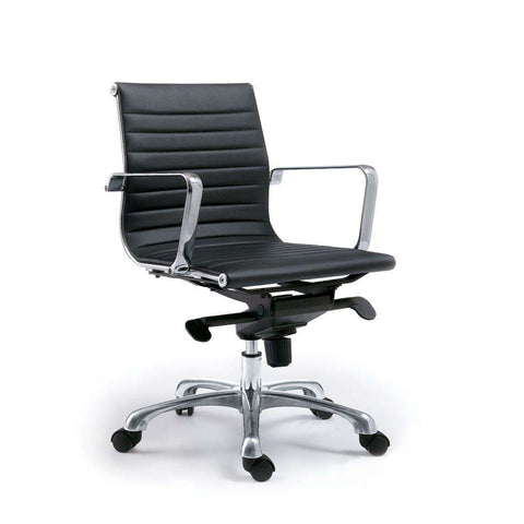 Moes Home Omega Low Back Office Chair in Black