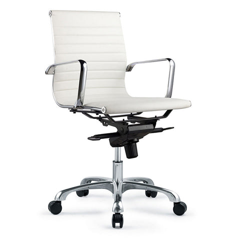 Moes Home Omega Low Back Office Chair in White