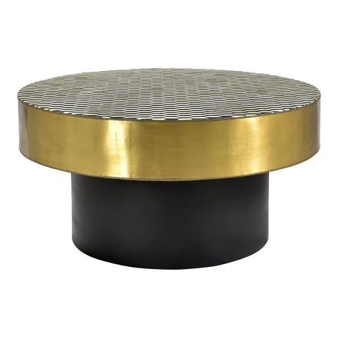 Moes Home Optic Coffee Table in Brass