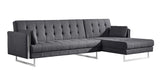 Moes Home Palomino Sofa Bed Right in Grey