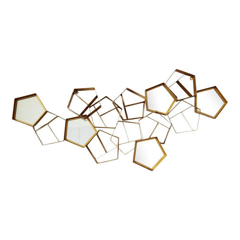 Moes Home Pentagon Mirror Wall Decor in Gold