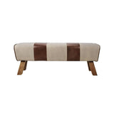 Moes Home Pommel Bench in Brown