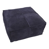Moes Home Presley Ottoman in Blue Suede