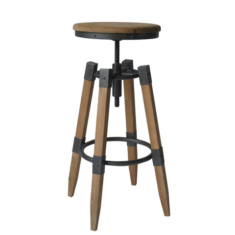 Moes Home Quad Pod Adjustable Stool in Natural