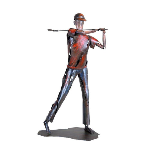 Moes Home Red Golfer Statue
