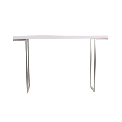 Moes Home Repetir Rectangular Console Table w/ White Lacquer Top
