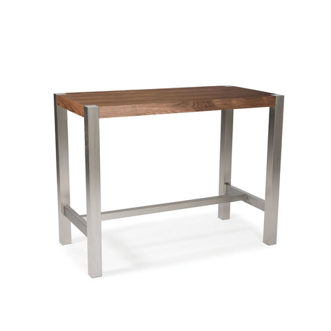 Moes Home Riva Rectangular Counter Height Table in Walnut