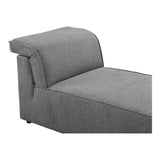 Moes Home Rodeo Chaise in Charcoal Grey