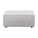 Moes Home Rodeo Ottoman in Light Grey