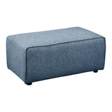 Moes Home Rodeo Ottoman in Navy Blue