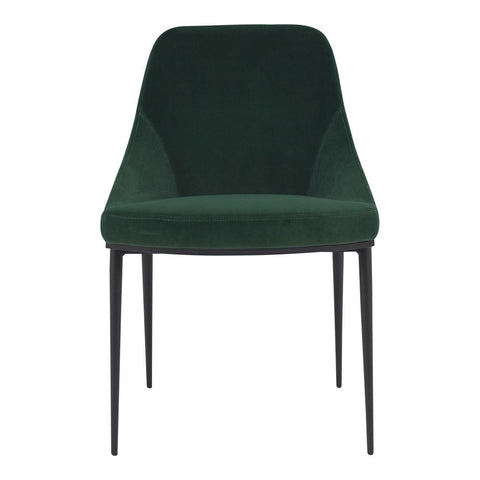 Moes Home Sedona Dining Chair Green Velvet-Set Of Two