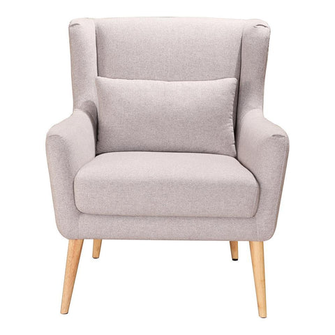 Moes Home Stol Arm Chair in Light Grey