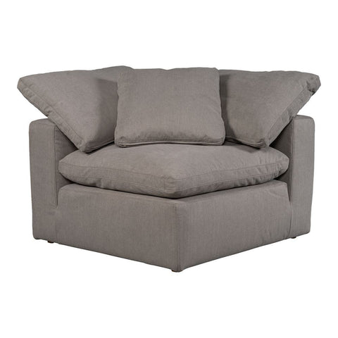 Moes Home Terra Condo Corner Chair Livesmart Fabric Light Grey