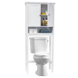 OS Home and Office Bathroom Space Saver over toilet Storage Cabinet with two Doors