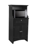 OS Home and Office Microwave/Coffee Maker Utility Cabinet in Black