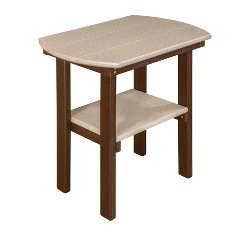 OS Home and Office Model 525WWTB Oval End Table Made in the USA- Weatherwood on Tudor Brown Base