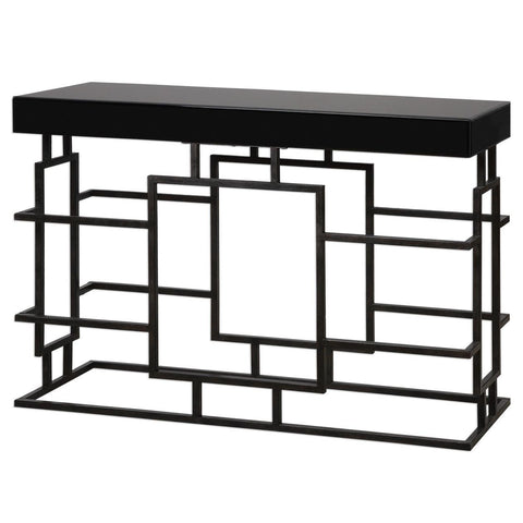 Uttermost Andy Black Console Table
