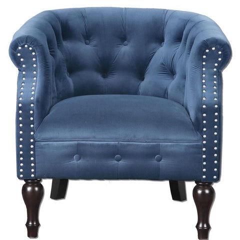 Uttermost Aviana Blue Velvet Armchair