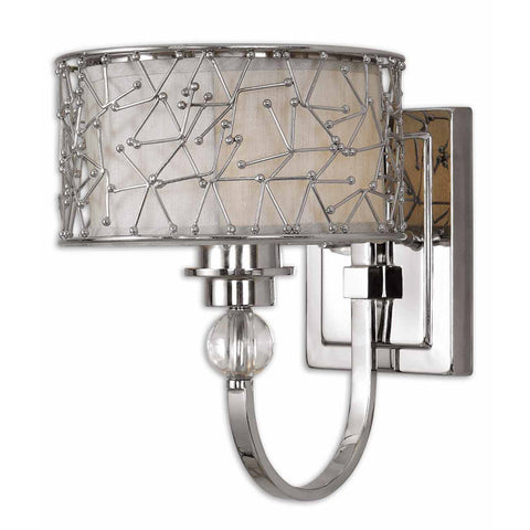 Uttermost Brandon 1 Lt Wall Sconce in Nickel Plated