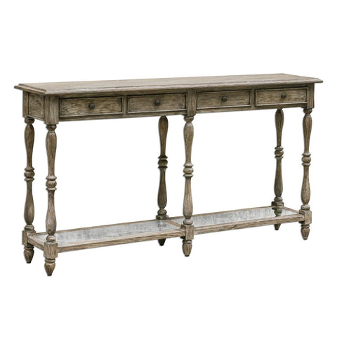 Uttermost Fortuo Weathered Console Table