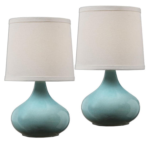 Uttermost Gabbiano Pale Blue Lamps - Set of 2