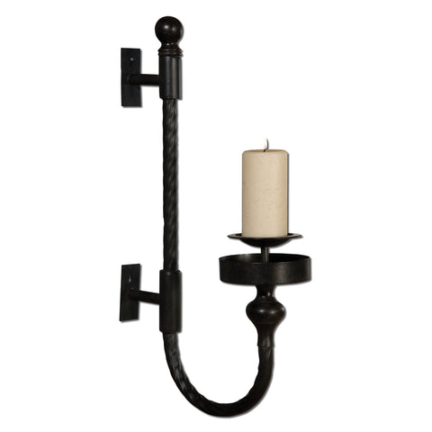Uttermost Garvin Twist Sconce With Candle
