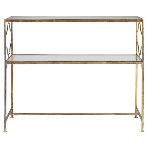Uttermost Genell Gold Iron Console Table