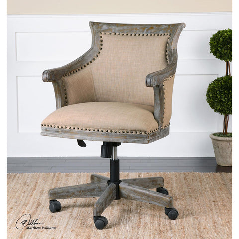 Uttermost Kimalina Linen Accent Chair
