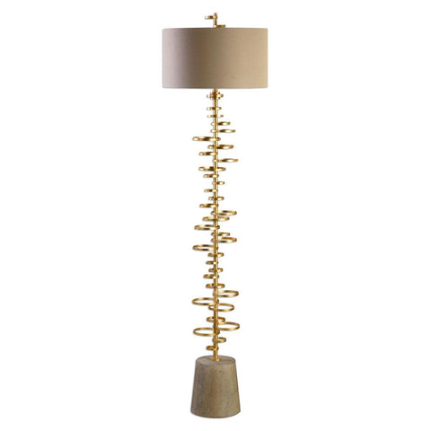 Uttermost Lostine Modern Gold Floor Lamp