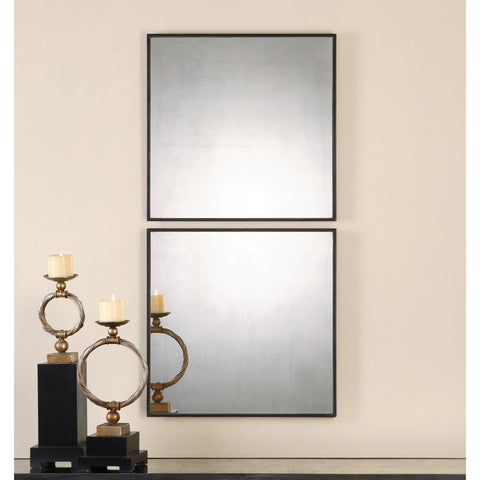 Uttermost Matty Antiqued Square Mirrors Set Of 2