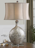 Uttermost Navelli Table Lamp w/ Semi-Bell Shade in Champagne Bronze