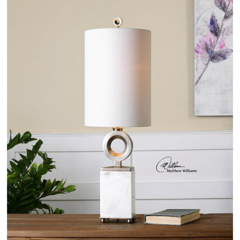 Uttermost Palos White Alabaster Buffet Lamp