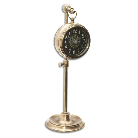 Uttermost Pocket Watch Brass Woodburn Clock