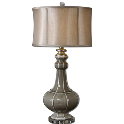 Uttermost Racimo Table Lamp w/ Modified Drum Shade in Champagne Bronze