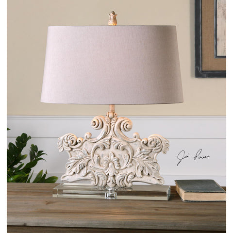 Uttermost Schiavoni Ivory Stone Table Lamp