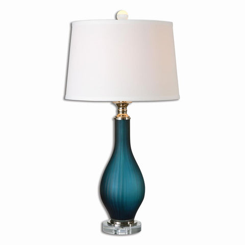 Uttermost Shavano Blue Glass Table Lamp
