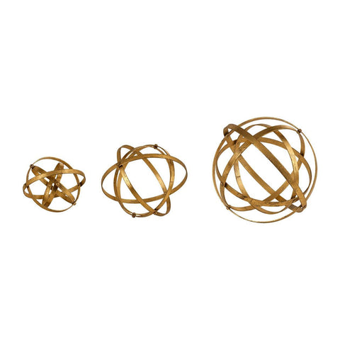 Uttermost Stetson Gold Spheres - Set of 3