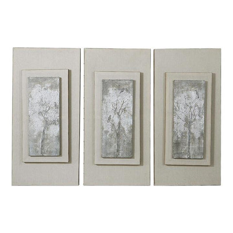 Uttermost Triptych Trees Hand Painted Art - Set of 3