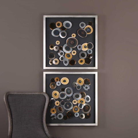 Uttermost Uttermost Discs Wall Art Squares Set of 2