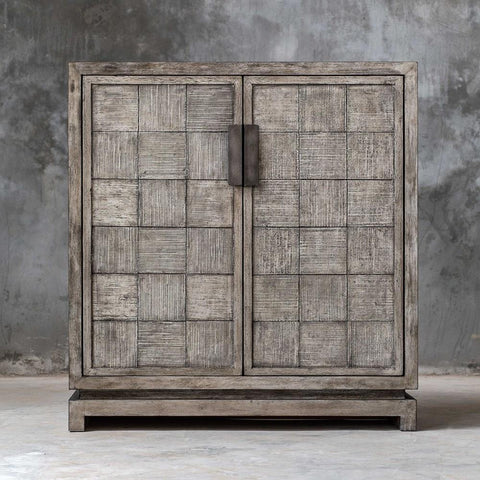 Uttermost Uttermost Hamadi Distressed Gray 2 Door Cabinet