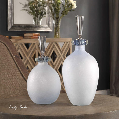 Uttermost Uttermost Leah Bubble Glass Containers Set of 2