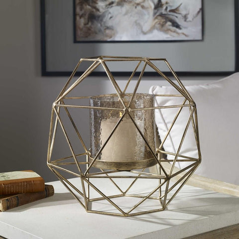 Uttermost Uttermost Myah Geometric Gold Candleholder