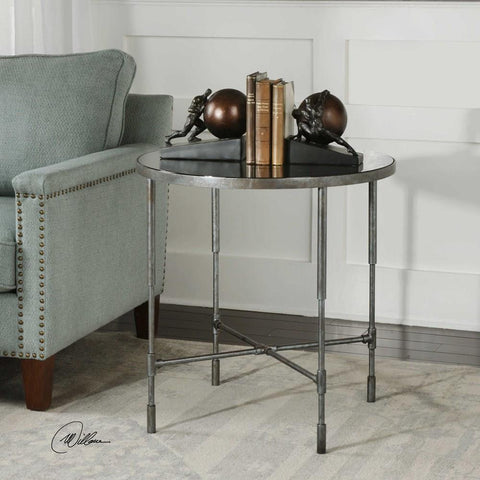 Uttermost Uttermost Vande Aged Steel Accent Table