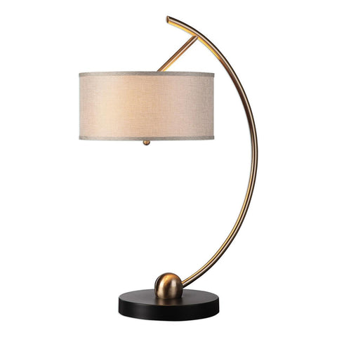 Uttermost Vardar Curved Brass Lamp